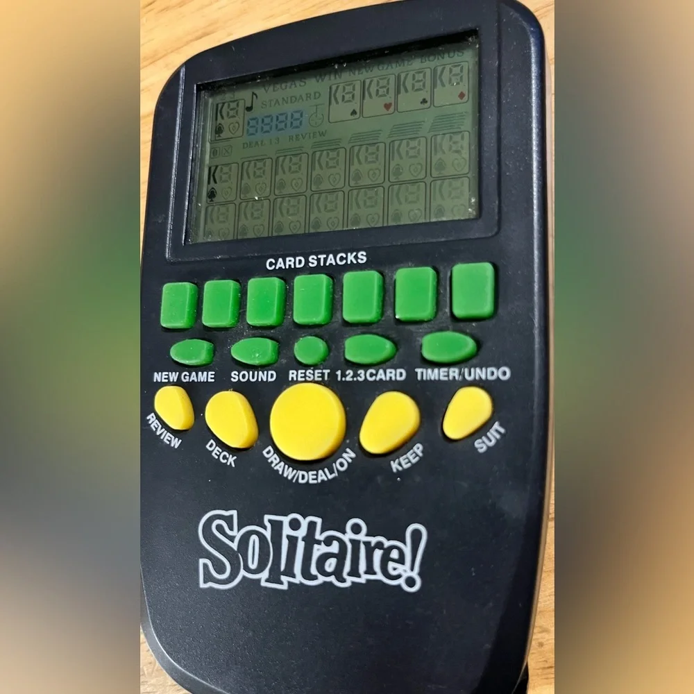 Solitaire Electronic Handheld Game‎ Card Stacks Timer Sound